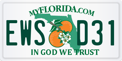 FL license plate EWSD31