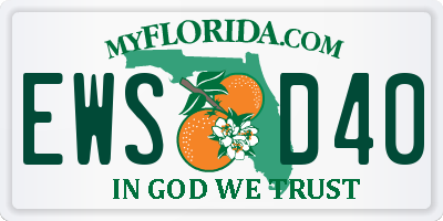 FL license plate EWSD40