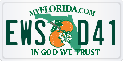 FL license plate EWSD41
