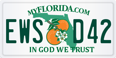 FL license plate EWSD42