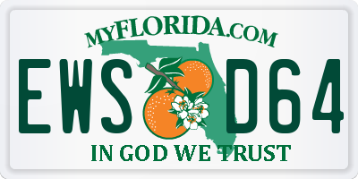 FL license plate EWSD64
