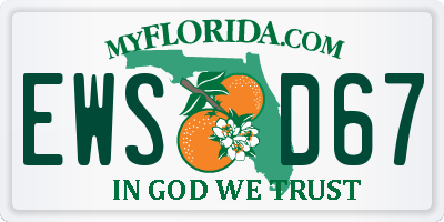FL license plate EWSD67