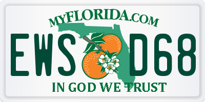 FL license plate EWSD68