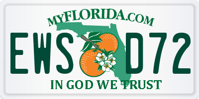 FL license plate EWSD72