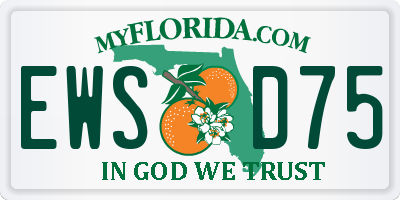 FL license plate EWSD75