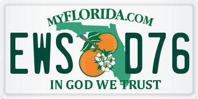 FL license plate EWSD76