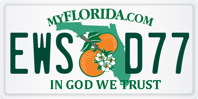 FL license plate EWSD77