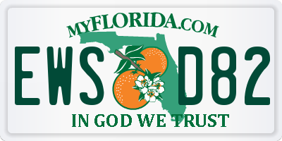 FL license plate EWSD82