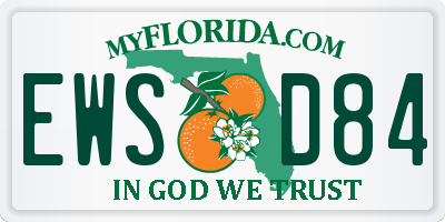 FL license plate EWSD84
