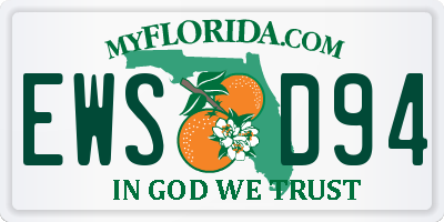 FL license plate EWSD94