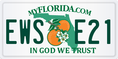 FL license plate EWSE21