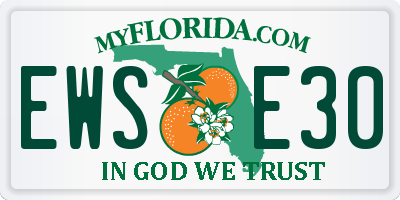 FL license plate EWSE30