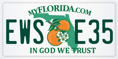 FL license plate EWSE35