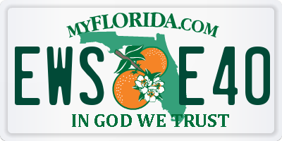 FL license plate EWSE40