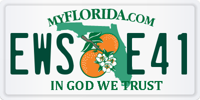FL license plate EWSE41