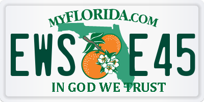 FL license plate EWSE45