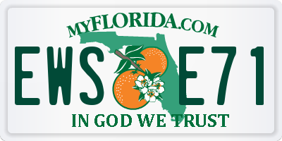 FL license plate EWSE71
