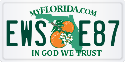 FL license plate EWSE87