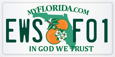 FL license plate EWSF01