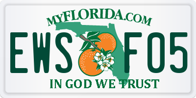 FL license plate EWSF05