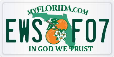 FL license plate EWSF07