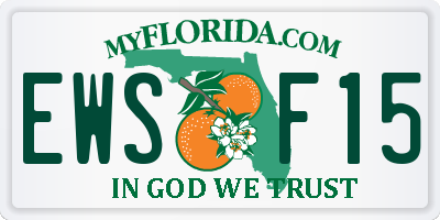 FL license plate EWSF15