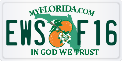 FL license plate EWSF16