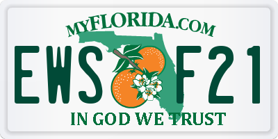 FL license plate EWSF21