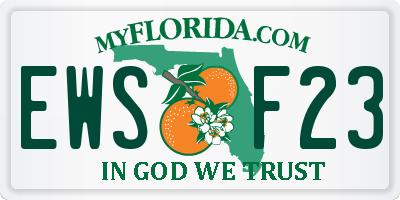 FL license plate EWSF23