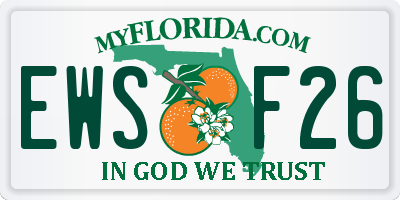 FL license plate EWSF26