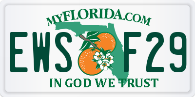 FL license plate EWSF29