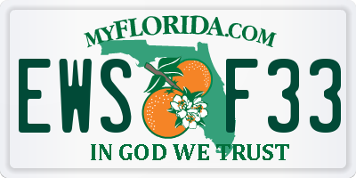 FL license plate EWSF33