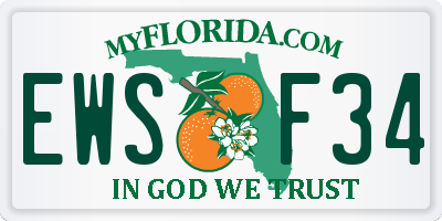 FL license plate EWSF34