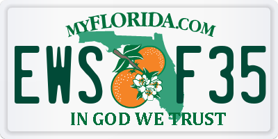 FL license plate EWSF35