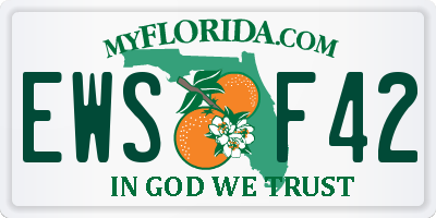 FL license plate EWSF42