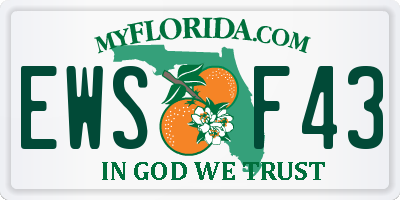 FL license plate EWSF43