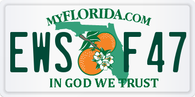FL license plate EWSF47
