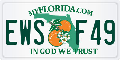 FL license plate EWSF49
