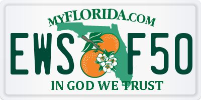 FL license plate EWSF50