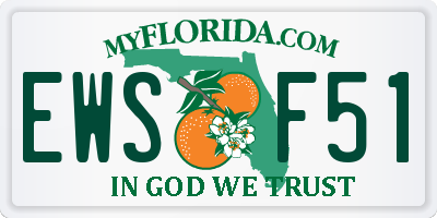 FL license plate EWSF51