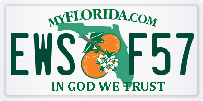 FL license plate EWSF57