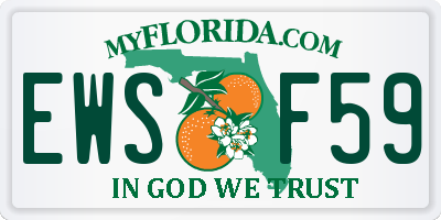 FL license plate EWSF59