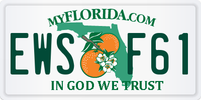 FL license plate EWSF61