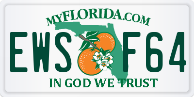FL license plate EWSF64