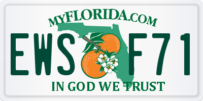 FL license plate EWSF71