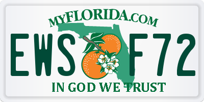 FL license plate EWSF72