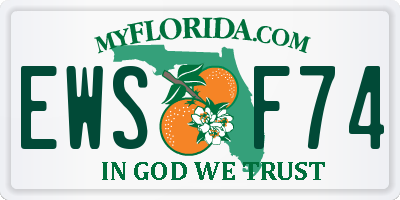 FL license plate EWSF74