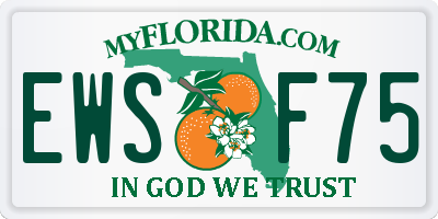 FL license plate EWSF75