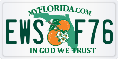 FL license plate EWSF76