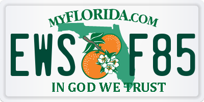 FL license plate EWSF85